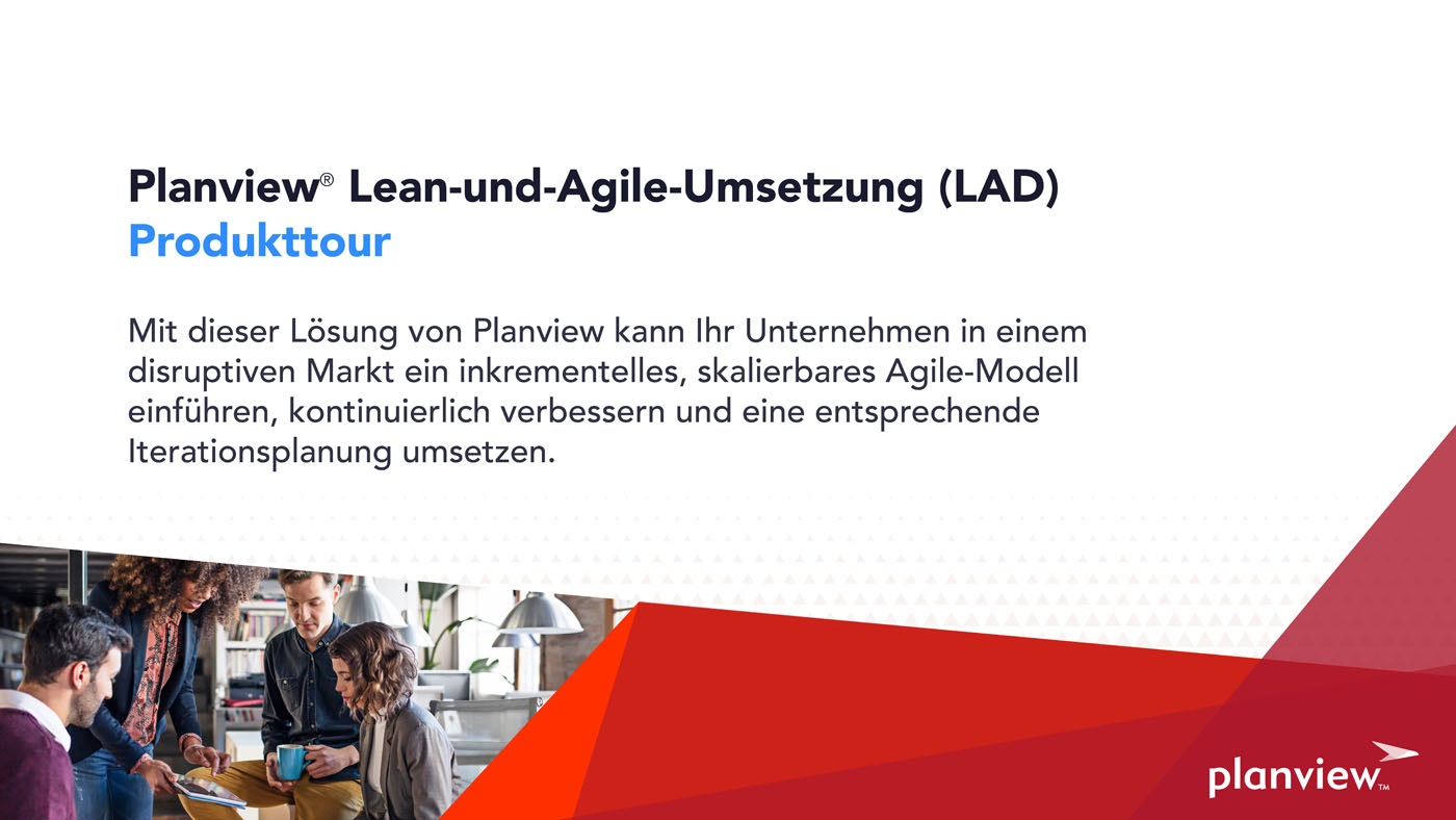 Planview® Lean Agile Umsetzung Produkttour